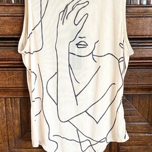 Fashion Nova Women's Neutral Tone Sleeveless Mesh Bodysuit Size: Large NEW